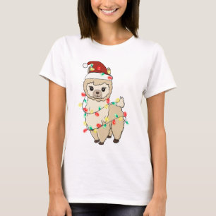Funny Niedlich Christmas Llama T-Shirt