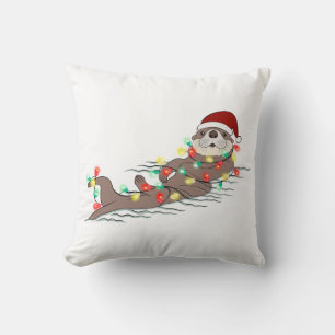 Funny Niedlich Christmas Otter Kissen