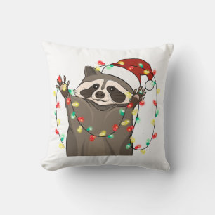 Funny Niedlich Christmas Raccoon Kissen