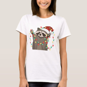 Funny Niedlich Christmas Raccoon T-Shirt