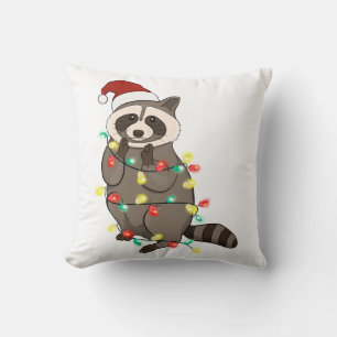 Funny Niedlich Christmas Racoon Kissen