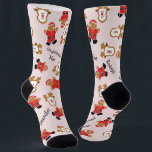 Funny Niedlich Christmas Santa Rudolph Personalisi Socken<br><div class="desc">Lach mit diesen pastellrosa Weihnachtsfeiertag Lebkuchen Gewürzkuchen personalisierbaren Socken,  mit Santa-Lebkuchenmännern und Rudolph Lebkuchen Kekse mit Platzhaltern für drei verschiedene Namen oder Wörter deiner Wahl. True One Size passt für alle (Größe 5 Weiblich bis Größe 11 männlich),  200 Nadeln Strick Polyester Socken.</div>