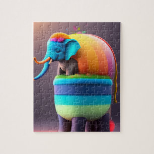 Funny Niedlich Colorful Elephant Puzzle