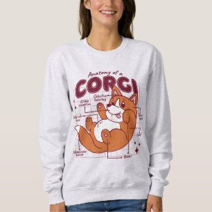 FUNNY NIEDLICH CORGI ANATOMY SWEATSHIRT