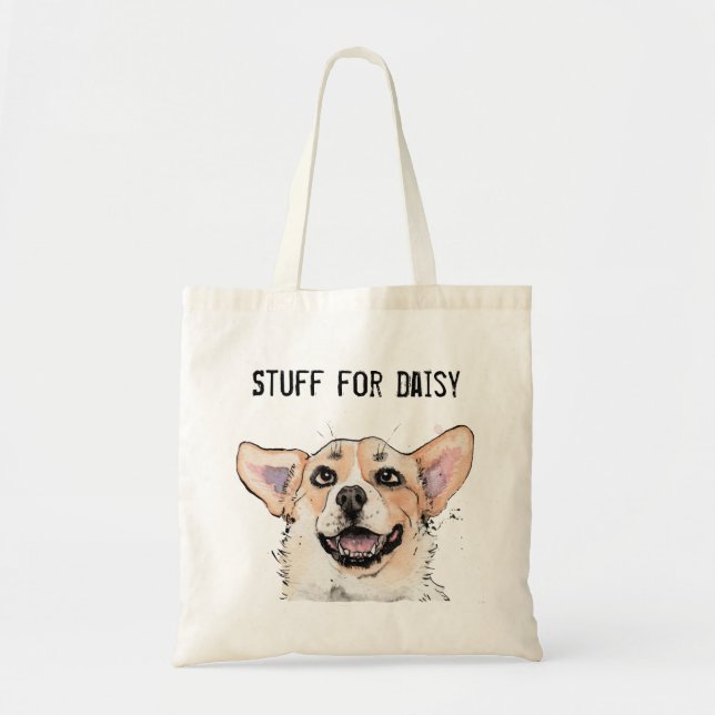 Funny & niedlich Corgi Taschen Shopper (Vorne)