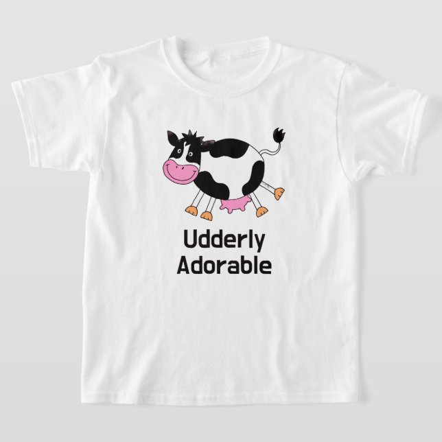 Funny Niedlich Cow Puff Cartoon Design T-Shirt (Ablage )