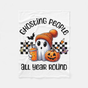 Funny Niedlich Creepy Ghost Halloween Graphic Kids Fleecedecke