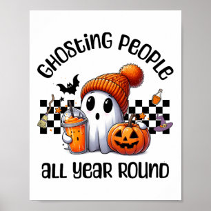 Funny Niedlich Creepy Ghost Halloween Graphic Kids Poster