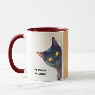 Funny niedlich Curry Cat illustrierte Tasse