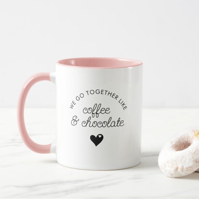 Funny Niedlich Custom Bestie oder Boyfriend Chocol Tasse (Mit Donut)