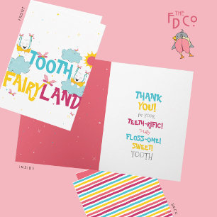 Funny Niedlich Danke von Tooth Fairy Land Karte