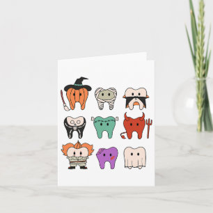 Funny Niedlich Dental Hygiene Monsters Teeth Squad Karte