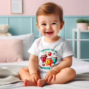 Funny Niedlich Dieses Baby weiß, wie man jam! T-shirt