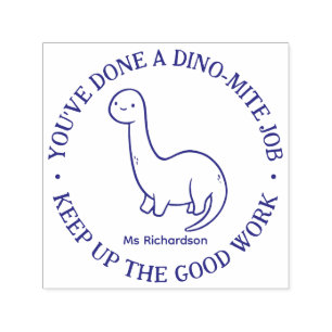 Funny Niedlich Dinosaur Dynamite Job Lehrer Lob Permastempel