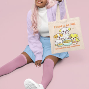 Funny niedlich dog Mom Leinwand Shopping Tragetasche