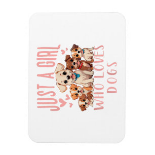 Funny Niedlich Dog Puppy Lover - Nur ein Mädchen, Magnet