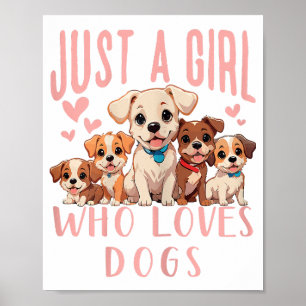 Funny Niedlich Dog Puppy Lover - Nur ein Mädchen, Poster