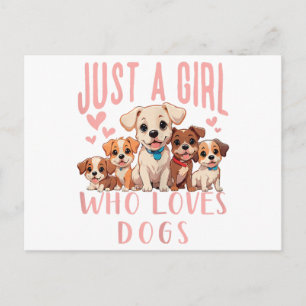 Funny Niedlich Dog Puppy Lover - Nur ein Mädchen, Postkarte