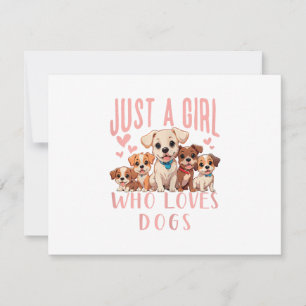Funny Niedlich Dog Puppy Lover - Nur ein Mädchen, RSVP Karte