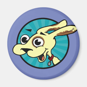 FUNNY NIEDLICH DOG ROUND MAGNET