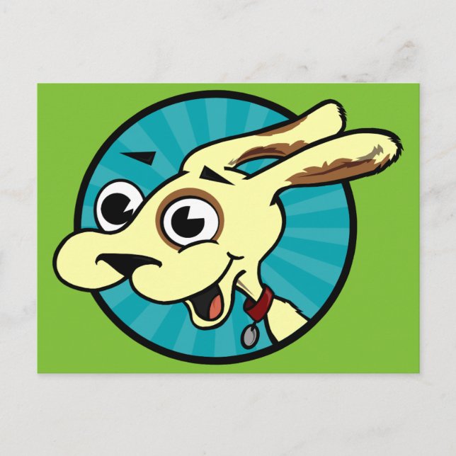 FUNNY NIEDLICH DOG VERTICAL POSTCARD POSTKARTE (Vorderseite)