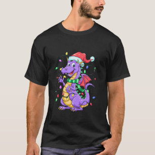 Funny Niedlich Dragon Figures Lights Christmas San T-Shirt
