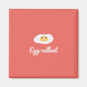 Funny Niedlich Egg Eggcellent Humous Food Puff Fun Magnet