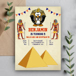 Funny Niedlich Egyptian Penguin Kindergeburtstag P Einladung<br><div class="desc">Erleben Sie die abwechslungsreiche ägyptische Geburtstagsfeier mit einem niedlichen Pinguin mit Goldmaske, Pharaonen und schönen Pyramiden vor einem Vintagen Pergament-Hintergrund. Fügen Sie einfach Ihre Veranstaltungsdetails zu dieser einfach zu bedienenden Vorlage hinzu, um sie zu einer einmaligen Einladung zu machen. Dreh die Karte auf, um eine goldene Textur des Imitats auf...</div>