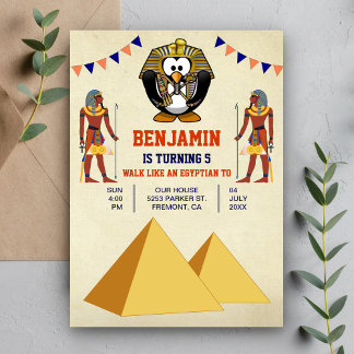Funny Niedlich Egyptian Penguin Kindergeburtstag P Einladung