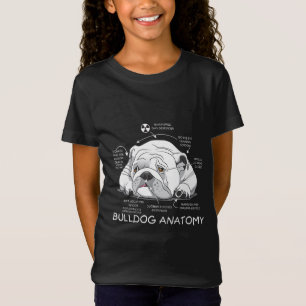 Funny Niedlich English Bulldog Anatomie Hunde Biol T-Shirt