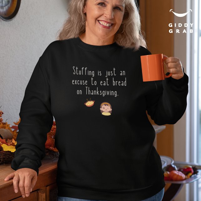 Funny Niedlich Erntedank Quote Holiday Typografie Sweatshirt (Von Creator hochgeladen)