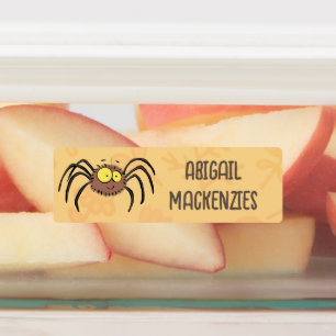 Funny niedlich fluffe Spinne Cartoon personalisier Etiketten