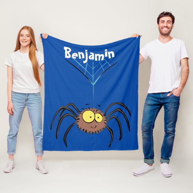 Funny niedlich fluffly spinness Cartoon Fleecedecke (Beispiel)