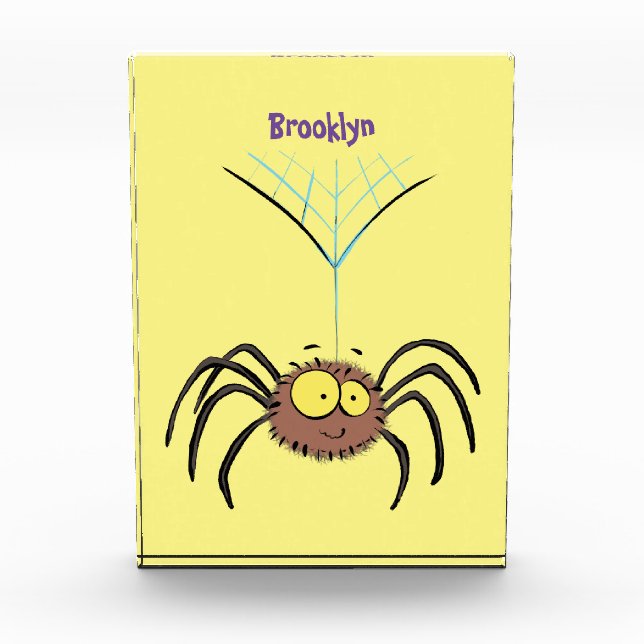 Funny niedlich fluffly spinness Cartoon Fotoblock (Vorderseite)