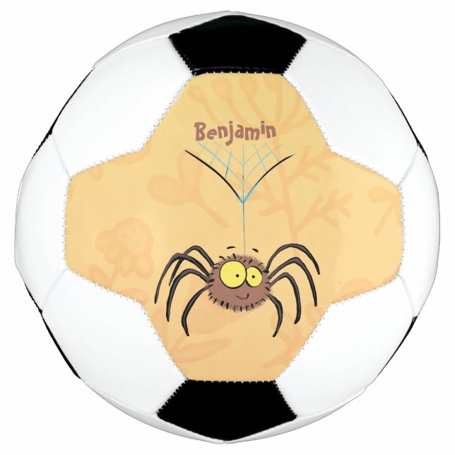 Funny niedlich fluffly spinness Cartoon Fußball (Vorderseite)