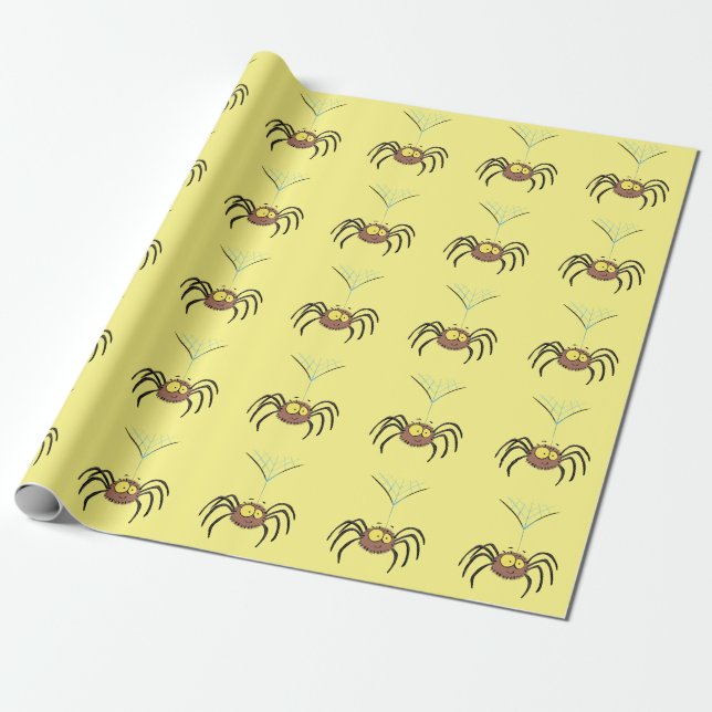 Funny niedlich fluffly spinness Cartoon Geschenkpapier (Ungerollt)