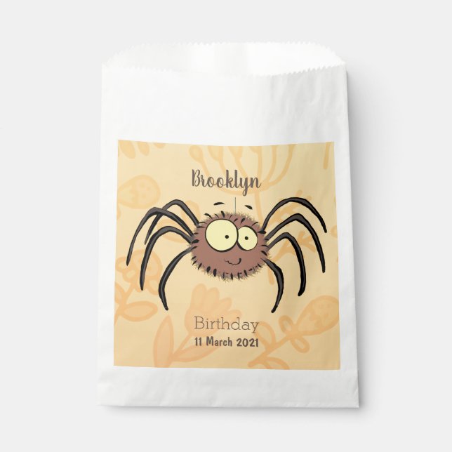 Funny niedlich fluffly spinness Cartoon Geschenktütchen (Vorderseite)
