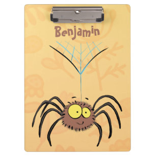 Funny niedlich fluffly spinness Cartoon Klemmbrett