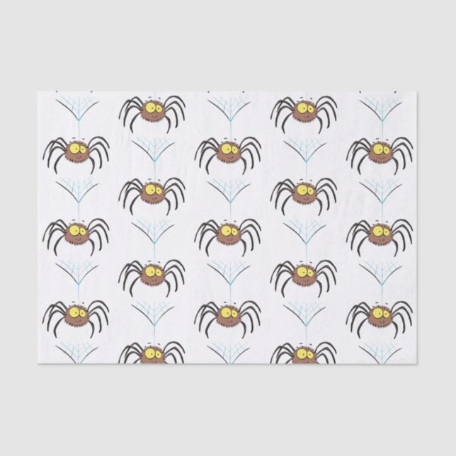 Funny niedlich fluffly spinness Cartoon Seidenpapier (Vorderseite)
