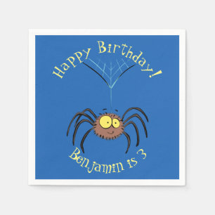 Funny niedlich fluffly spinness Cartoon Serviette