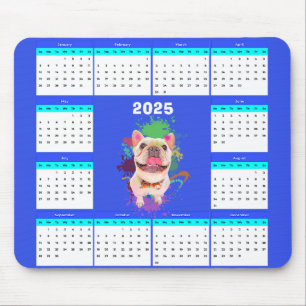 Funny Niedlich Frenchie Dog Calendar Mousepad