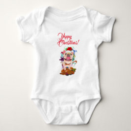 Funny Niedlich Frenchie Dog Yappy Weihnachten Baby Strampler