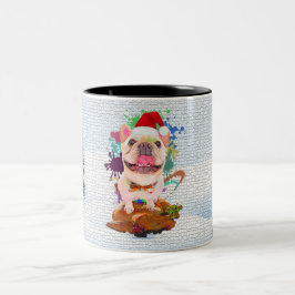 Funny Niedlich Frenchie Dog Yappy Weihnachten Zweifarbige Tasse
