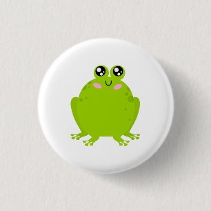 Funny Niedlich Frog Button
