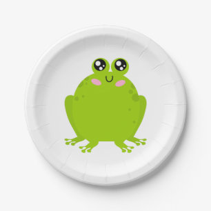Funny Niedlich Frog Pappteller