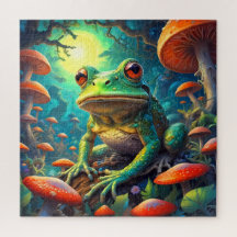 Funny Niedlich Frog Sitting Jigsaw Puzzle