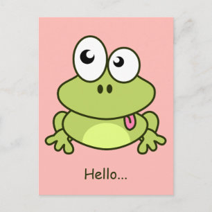 Funny niedlich Frosch Cartoon Kids Postkarte