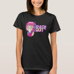 Funny Niedlich Gamer Girl Rage Quit Kemonomimi Fox T-Shirt