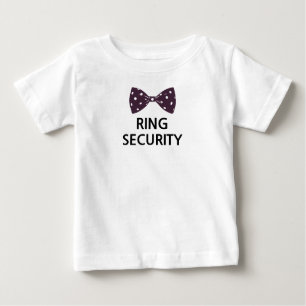 Funny Niedlich Gift Ring Security Krawatte schwarz Baby T-shirt