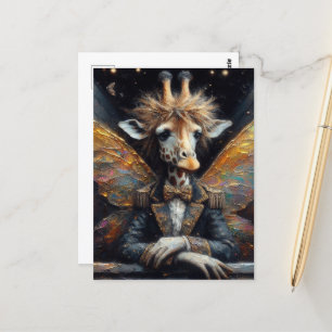 Funny Niedlich Giraffe Fairy Postkarte